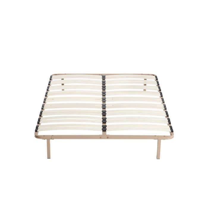 Lattenrost in Taupe + separate Beine 90 x 190 cm