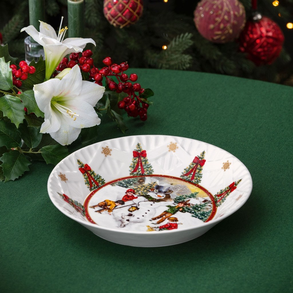 Große Schüssel von Villeroy & Boch, Schneemann-Spielzeugfantasie – 1 Stück