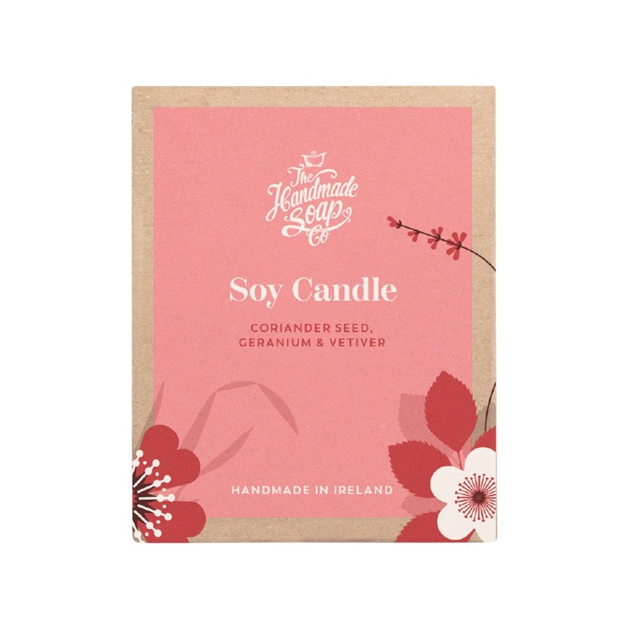 Handgjort tvålljus med doft av koriander, geranium och vetiver – 210 g