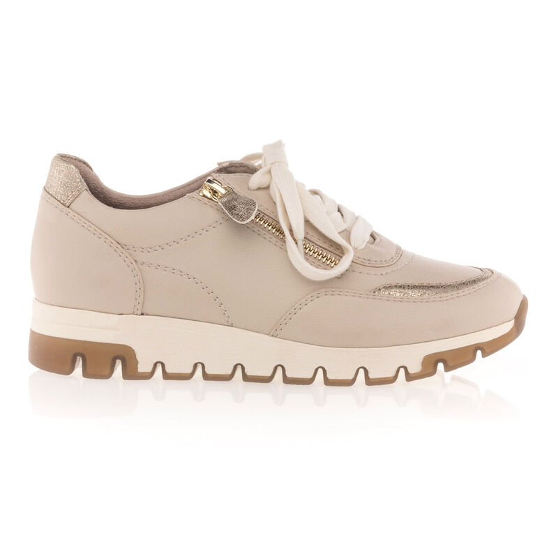 Zapatillas deportivas para mujer color beige.