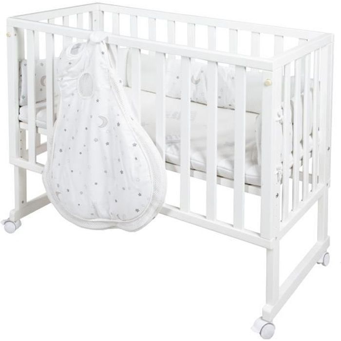 3-in-1-Beistellbett – ROBA – SAFE ASLEEP – Inklusive „Sternenzauber“-Ausstattung – Weiß