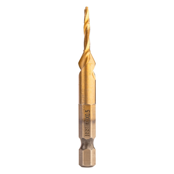 Wiertło gwintujące HSS TiN, M3x0,5 mm, Hex, gwintownik do gwintowania NEO