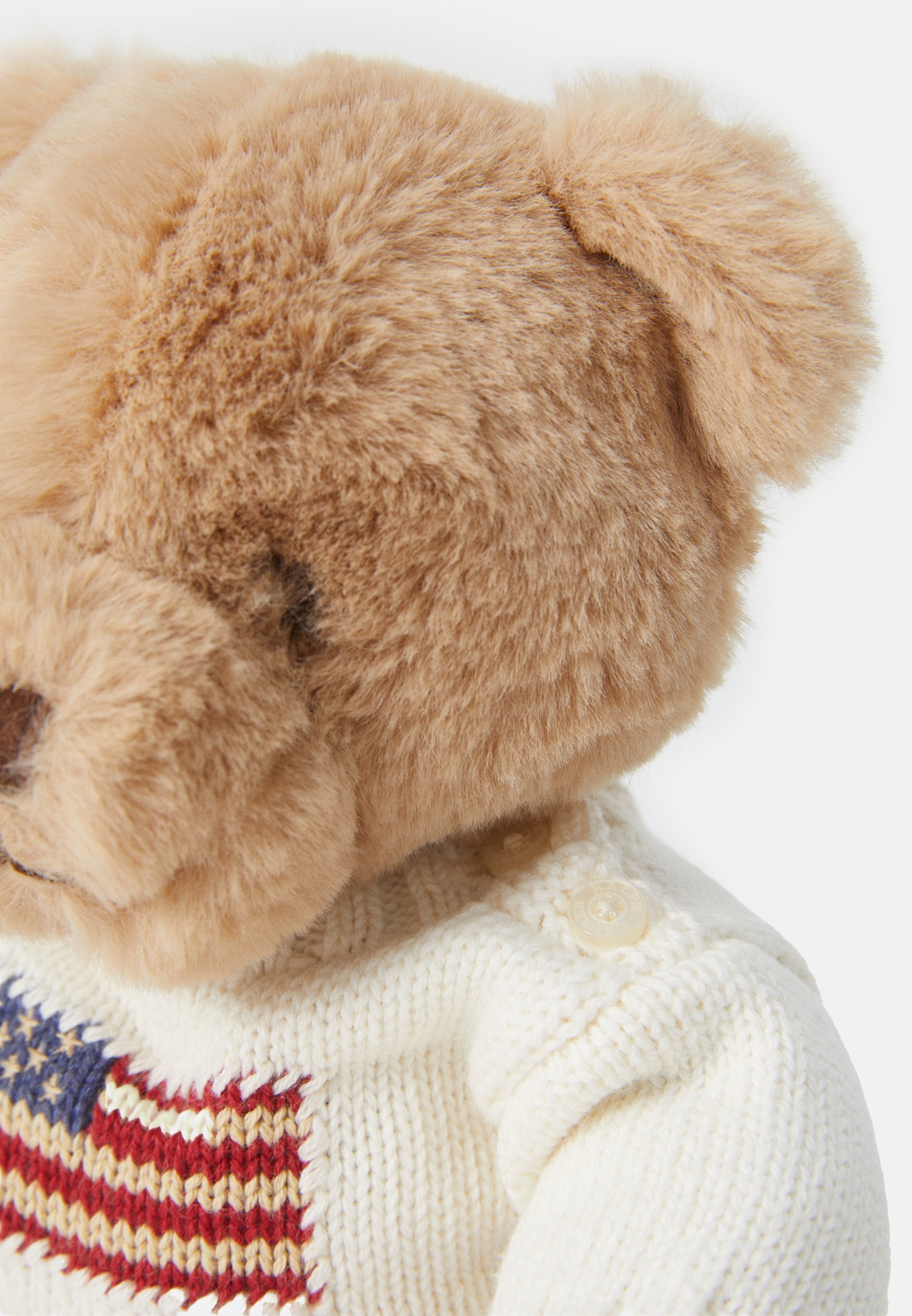 Ours en peluche unisexe Polo Ralph Lauren Baby Flag Apparel - Peluche douce - Crème Clubhouse