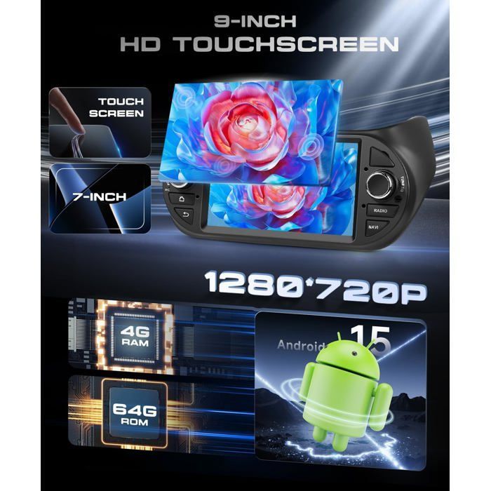 4G+64G Android 15 Autoradio 7