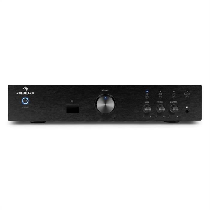 Lydforsterker - Auna AV2-CD508BT - Bluetooth HiFi-forsterker med 3 RCA-innganger - Svart