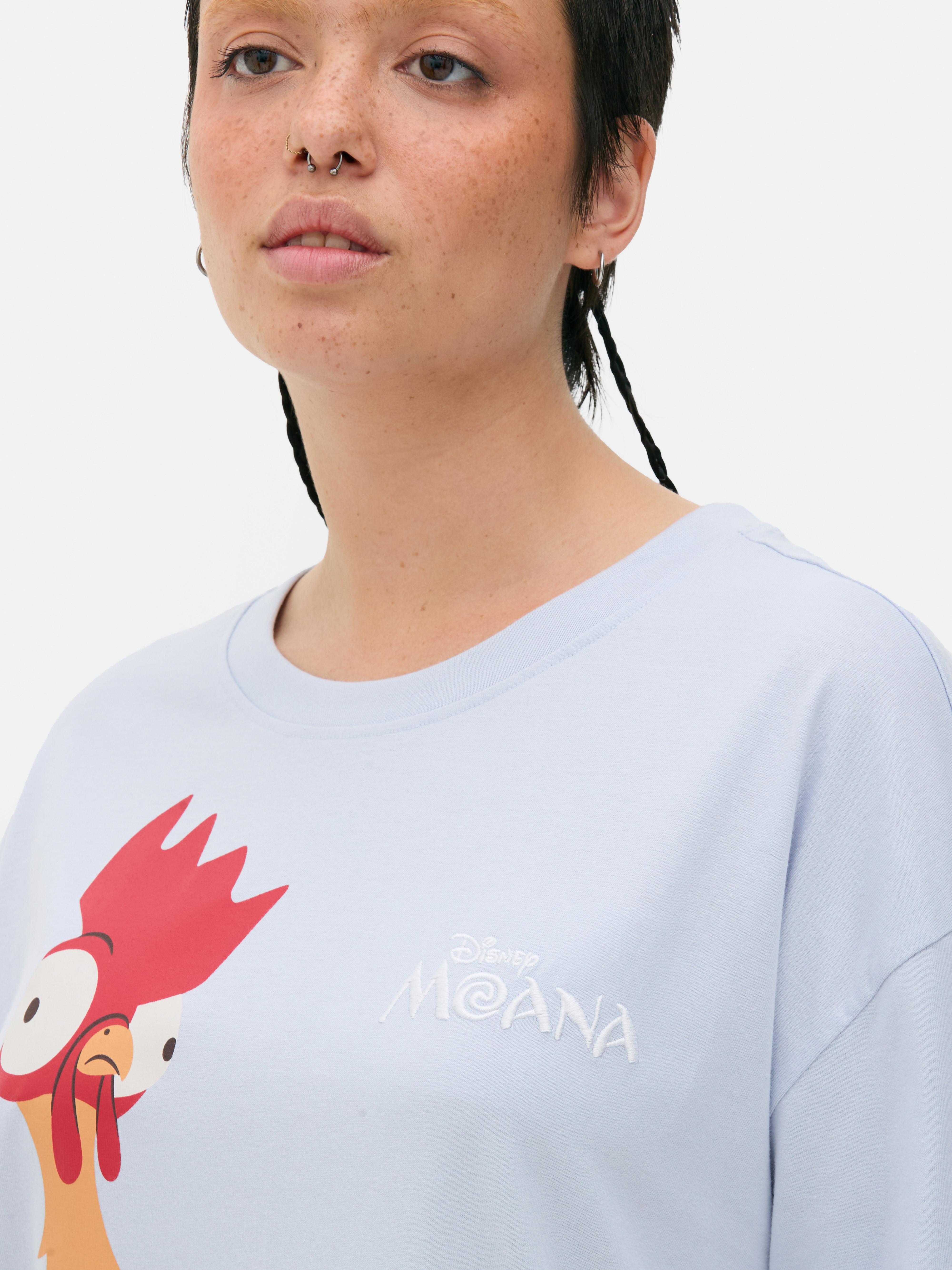 Tricou de somn Disney Moana Un tricou de somn cu mâneci scurte, umeri căzuți și personaje Disney Moana
