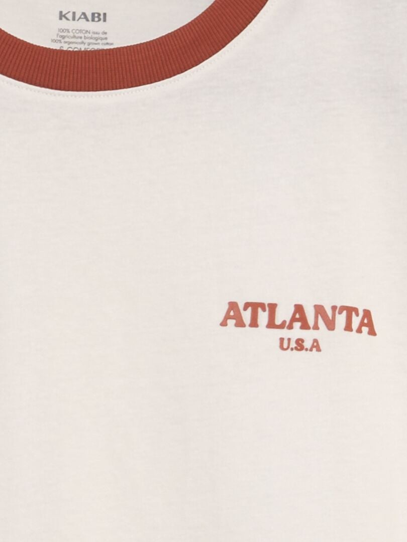 T-shirt met ronde hals en kleurblokken - GRIJS