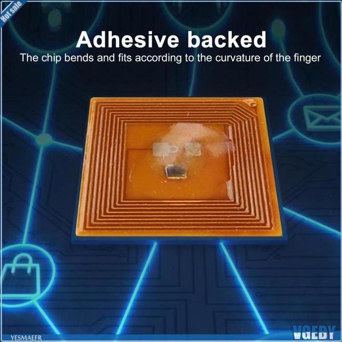 Ashata Puce d'ongle intelligente Smart Nail Microchip DIY Self Adhesive Motion Capteurs pour Manucure Chip parapharmacie membres