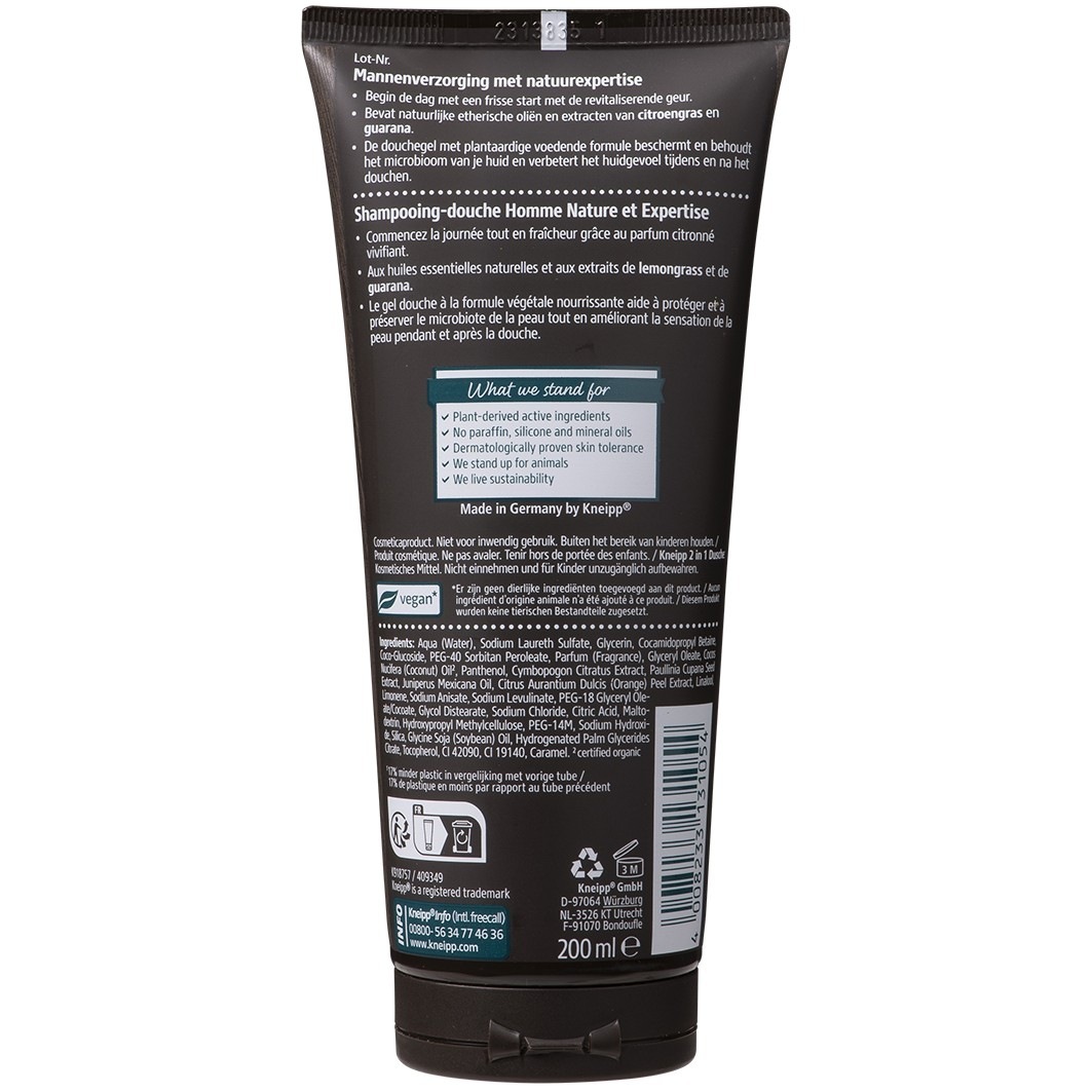 Kneipp sprchový gél Kneipp MEN sprchovací gél 2 v 1 pripravený na použitie - 200 ml