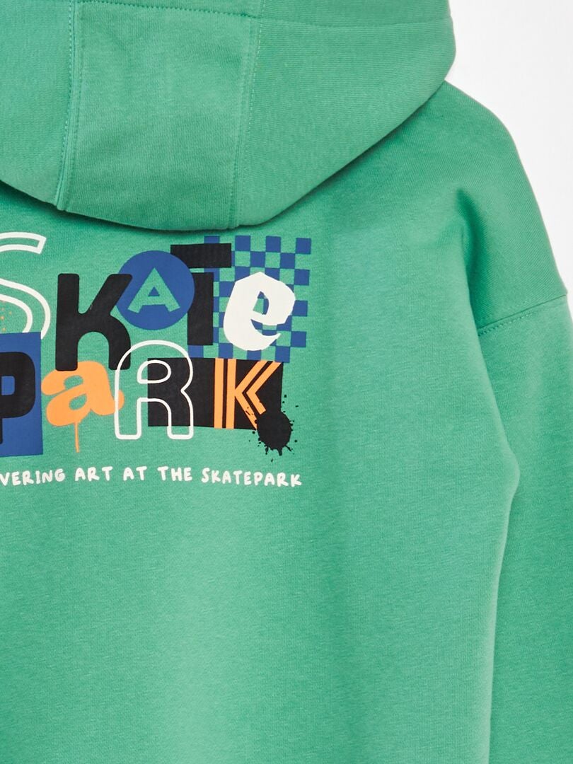 Sudadera con capucha animada - VERDE