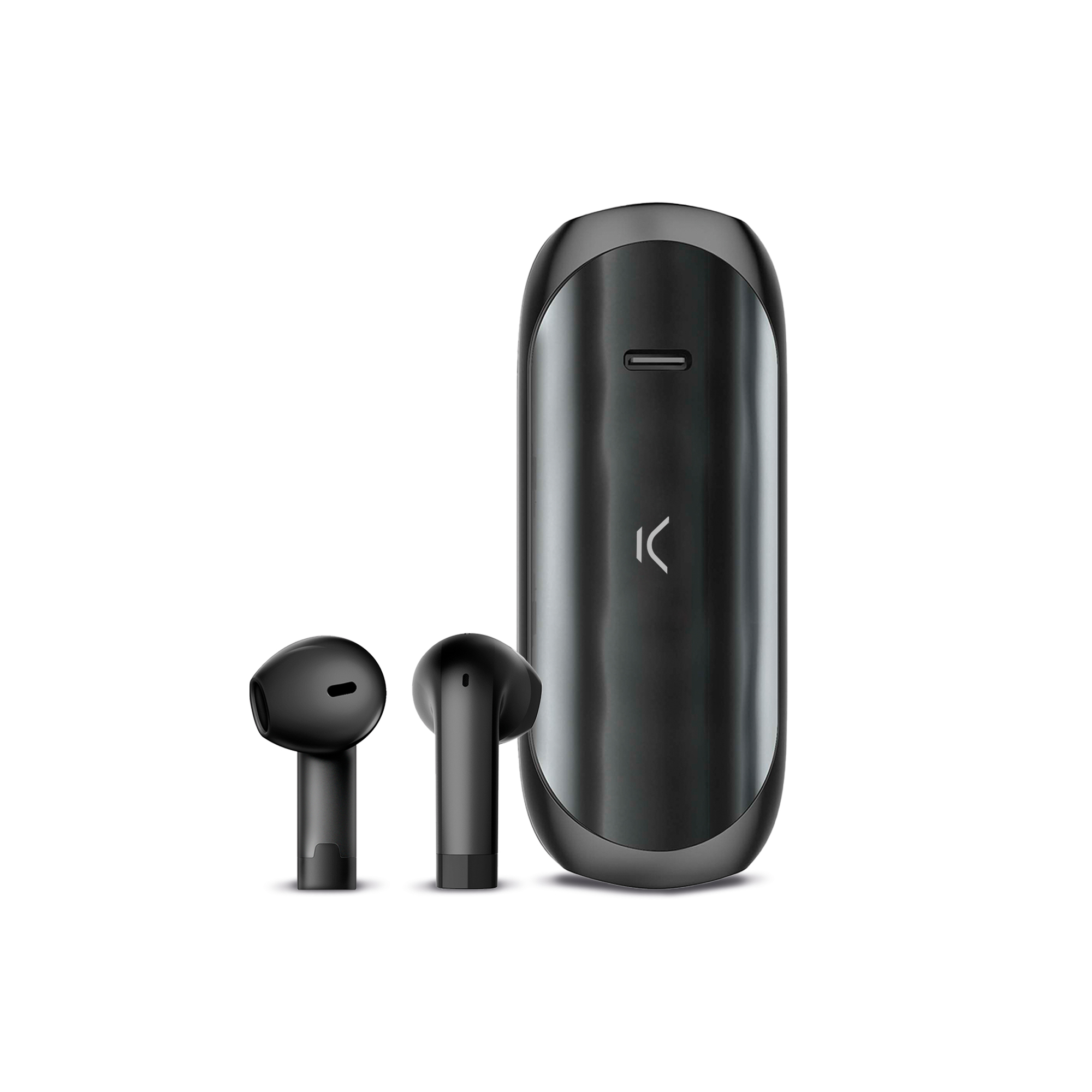 Ksix rejsepakke (Halley trådløse hovedtelefoner + 5000 mAh powerbank + mobiltelefonsnor)