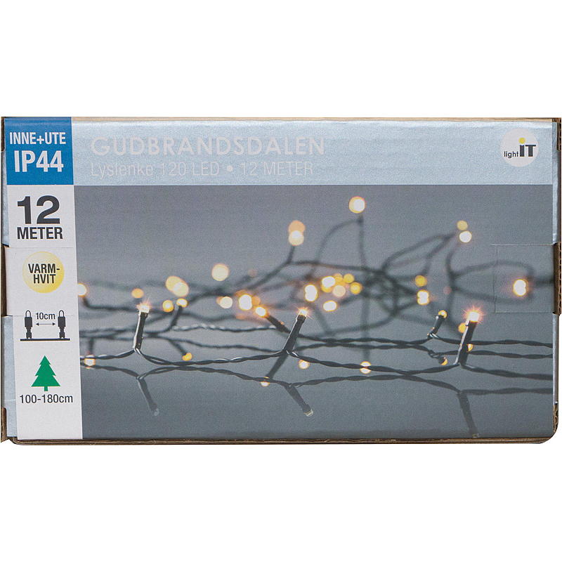 Hjemmelyslenker 120 LED varm hvit, Gudbrandsdalen
