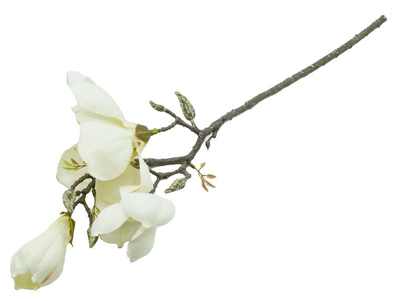 Sztuczna gałązka magnolia 60 cm biała