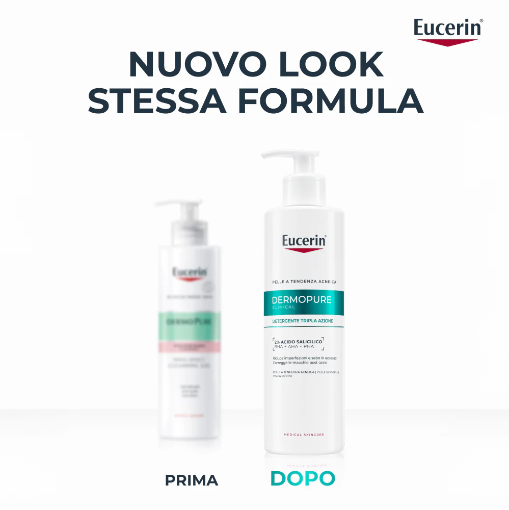 Dermopure Detergente Tripla Azione - Gel detergente viso, Gel viso antimperfezioni, Gel viso antimacchie