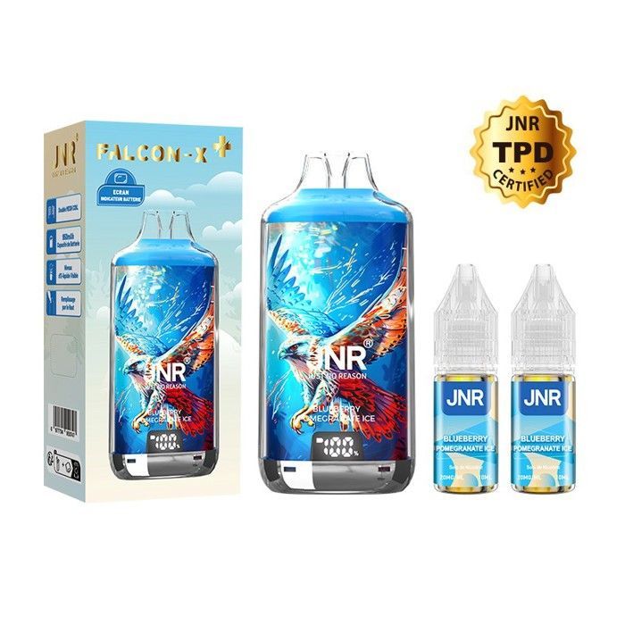 JNR - Kit Blueberry Pomegranate Ice 28000 puffs 2X10ml - Falcon-X