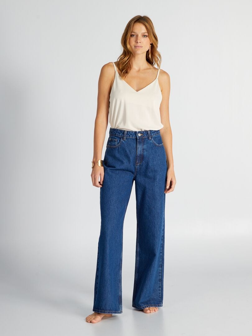Pantalones vaqueros de pierna ancha - 34L - AZUL