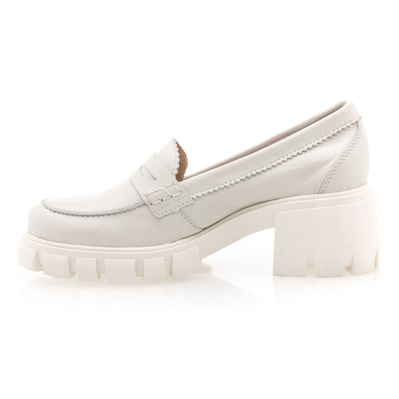 Weiße Damen-Loafer/Bootsschuhe