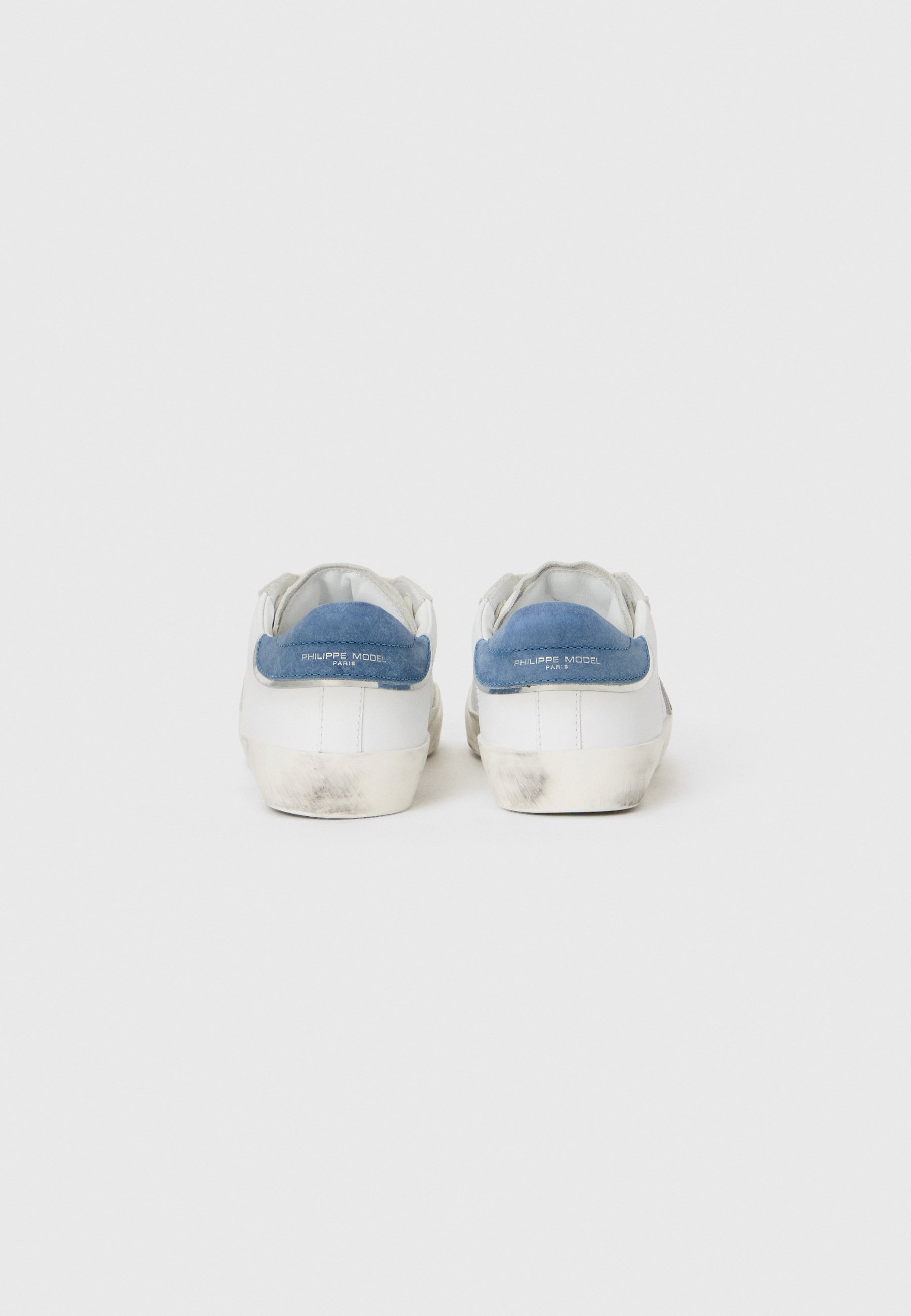 Baskets Philippe modèle unisexe - blanc/bleu/argenté/ivoire