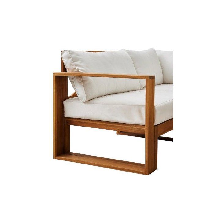 Set di mobili da giardino angolari modulari LEVATA CLASSIC - Legno di acacia certificato FSC - 5 posti - Beige