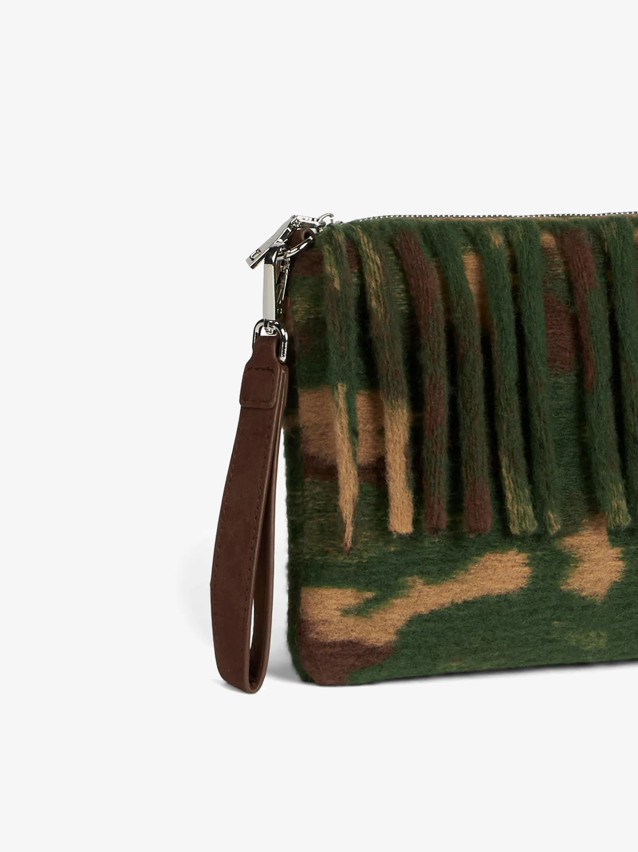 Parisienne-betrukket skuldertaske med camouflageprint