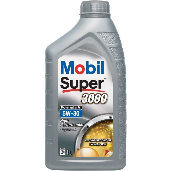 Aceite sintético para motor 5W-30 - MOBIL - Super 3000 - Formula-V - Lata de 1L - Alto rendimiento anticontaminación