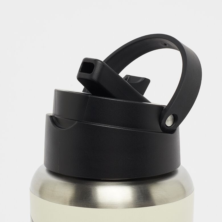 Botella recargable de acero inoxidable con pajita