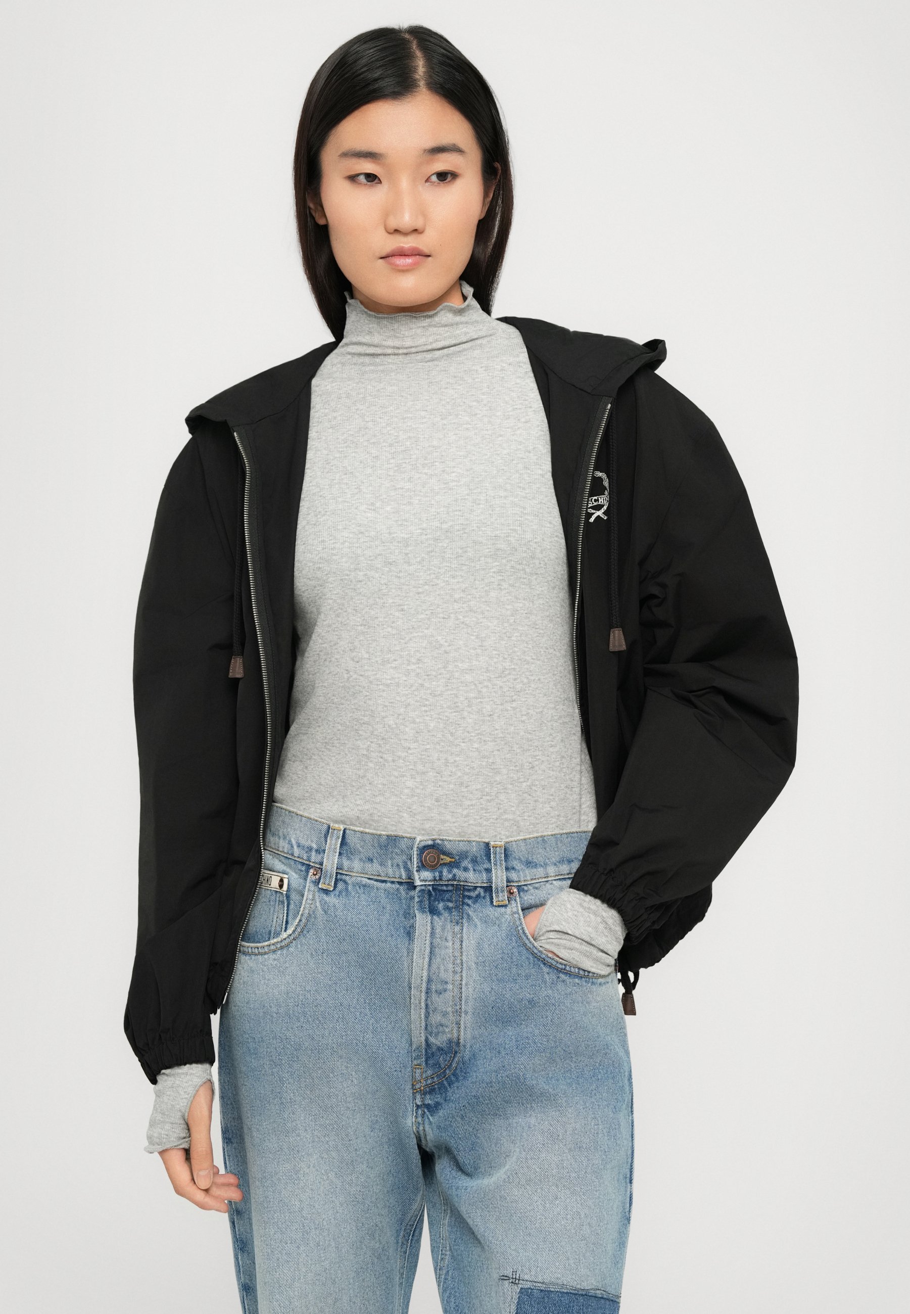 Veste longue en tissu Moschino - Veste d'été - Noire