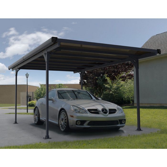 Verona 5000 Aluminium-Carport – Chalet & Garten – Grau – Doppelwandiges Polycarbonat – Langlebig