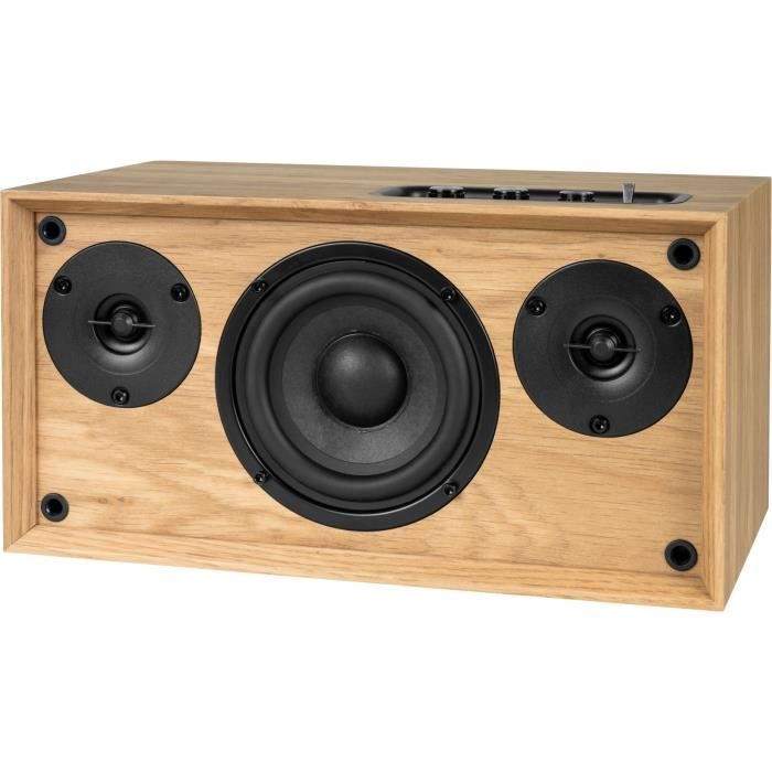 Altavoz doméstico de madera THOMSON WS502 - Bluetooth 5.0, 100W, RCA, USB, entrada auxiliar