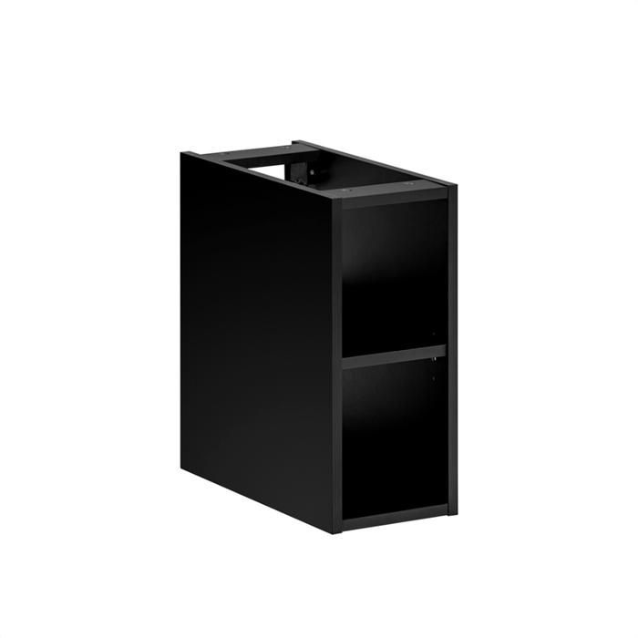 Mobile bagno con lavabo - OTITEC - Nero intenso - 120 cm - Doppio lavabo - Nero opaco