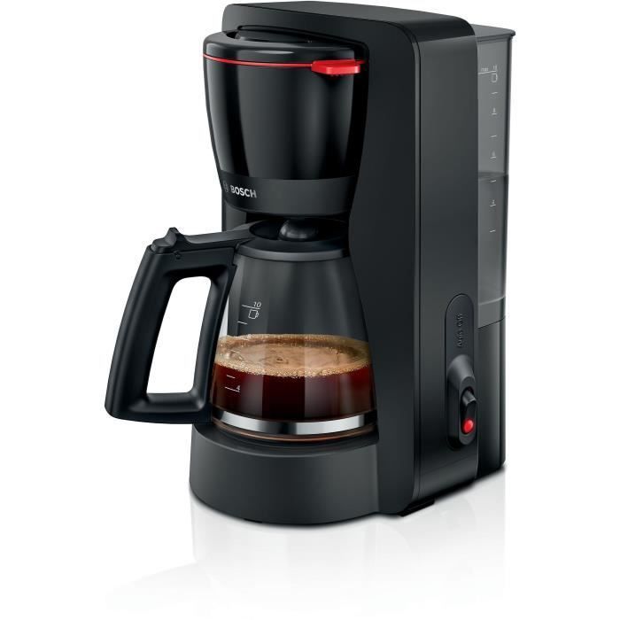 Cafetière Filtre - BOSCH - TKA2M113 MyMoment - Noire - Capacité 1,25L - verseuse verre - système anti-gouttes
