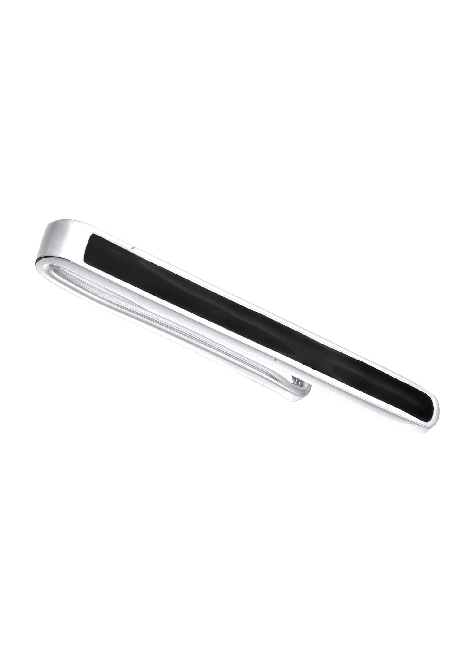 KUZZOI Kuzzoi Épingle à cravate Hommes Émail Noir Argent Sterling 925 Tenue de soirée