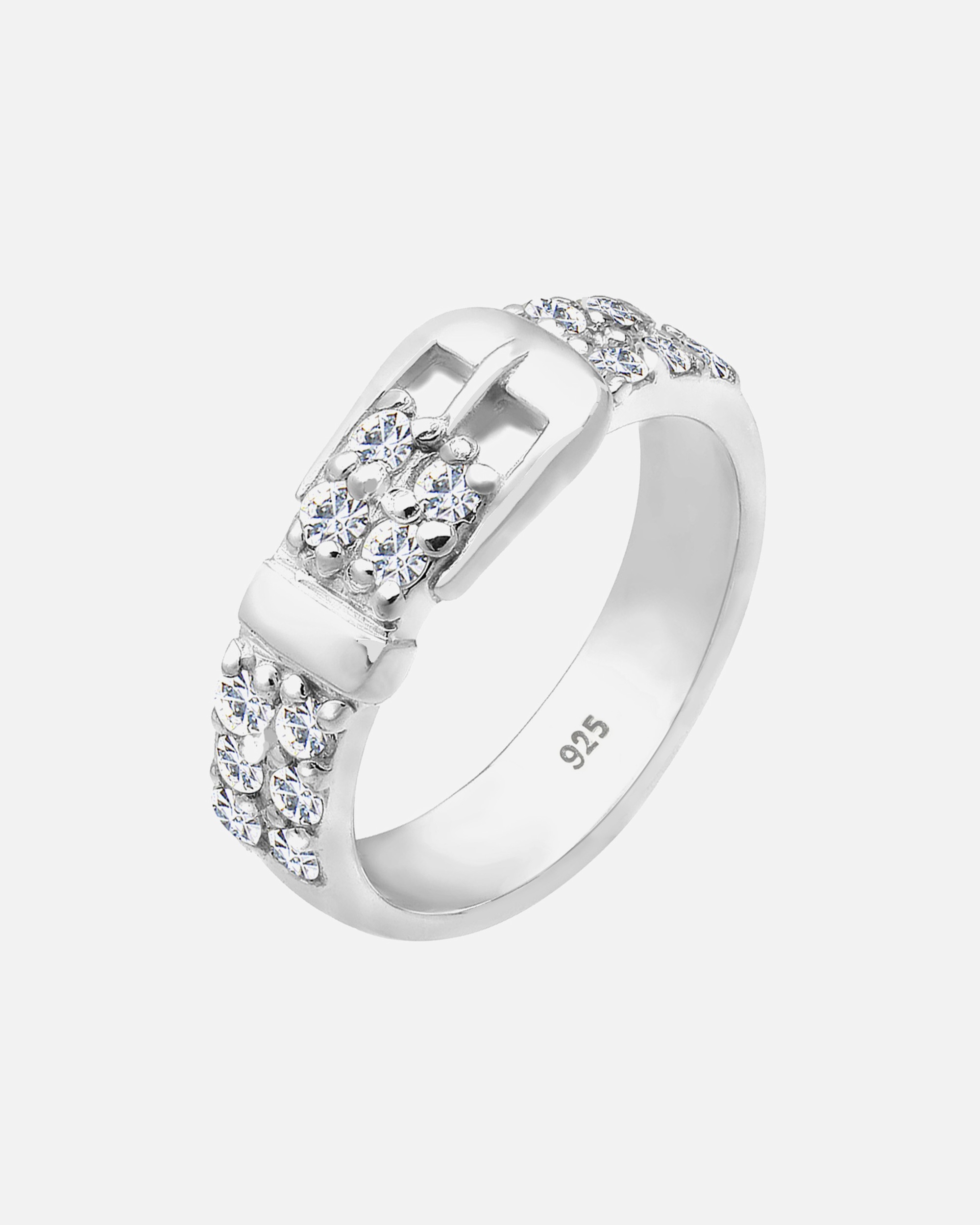 Elli Femmes Bande ceinture avec zircon en argent sterling 925