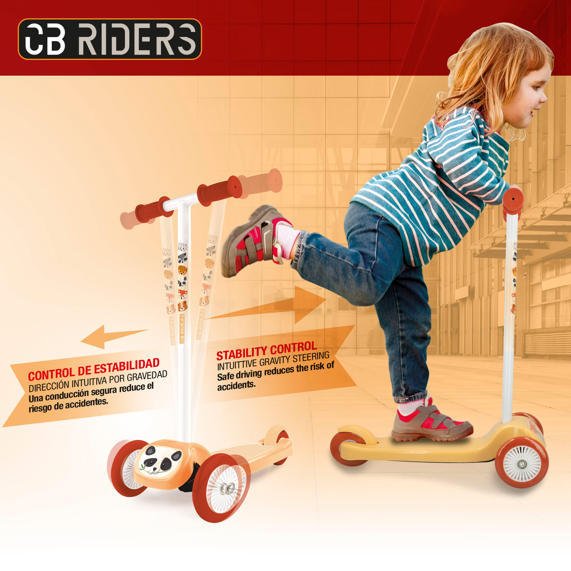 Aanpasbare Animal Scooter CB-rijders