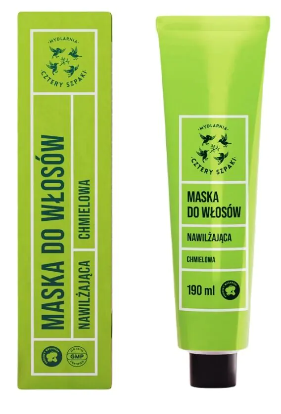 Mydlarnia Cztery Szpaki Chmielowa - Maska do włosów, nawilżająca 190 ml