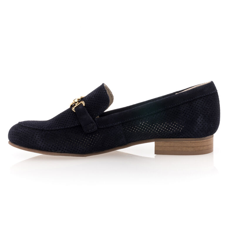 Blå loafers/båtskor för kvinnor