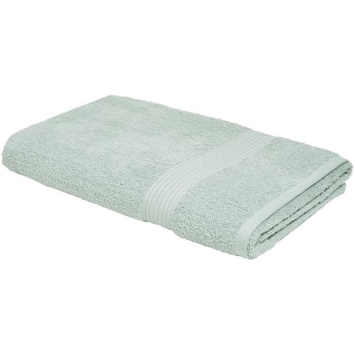 TODAY Essential - Pack de 10 toallas de baño de 50x90 cm, 100% algodón, color celadón.