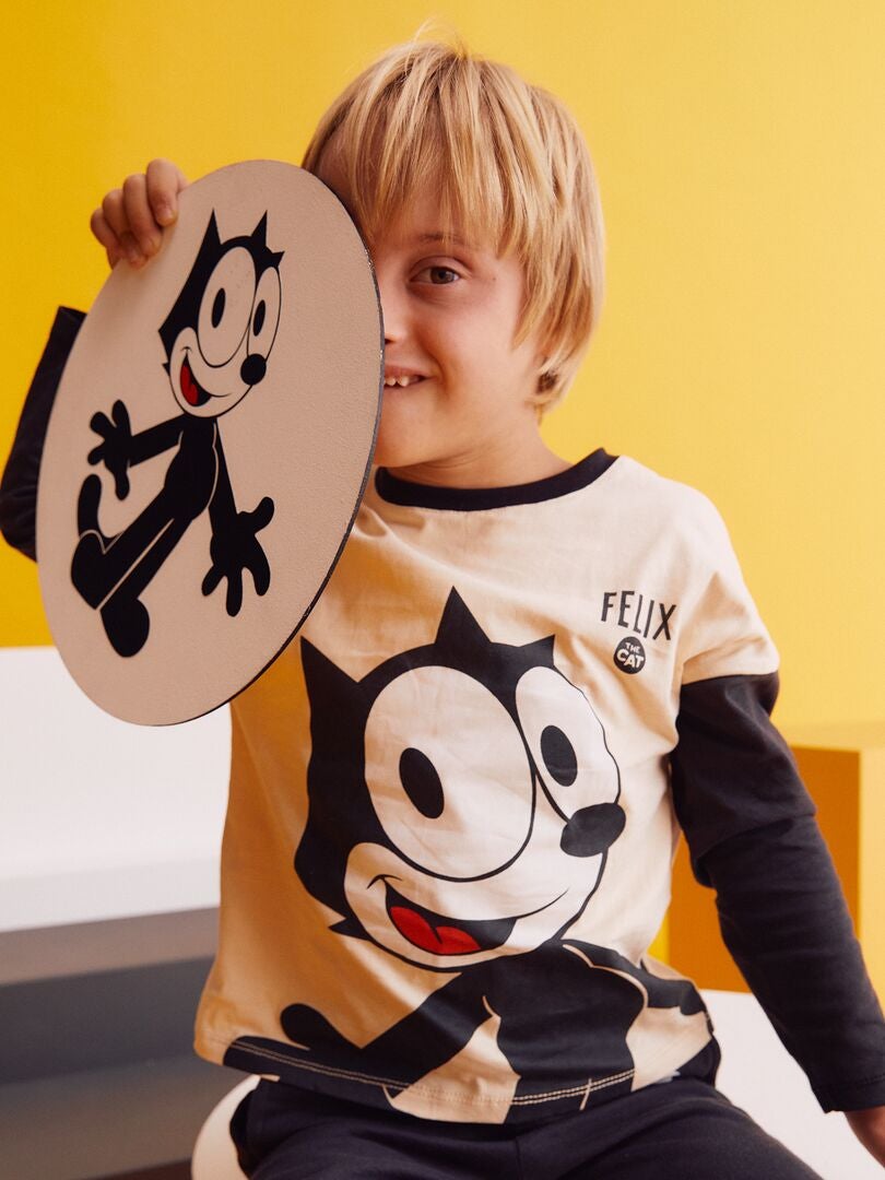 Koszulka „Kot Feliks” – BEŻOWA