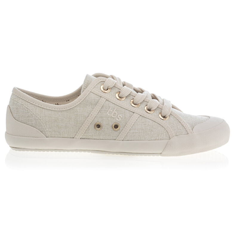 Zapatillas deportivas para mujer color beige.