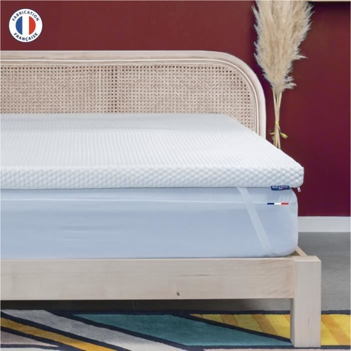 Cubrecolchón de espuma viscoelástica 140x200cm - BDREAMS - ROLLOS - Calidad hotelera - 6,5cm de grosor