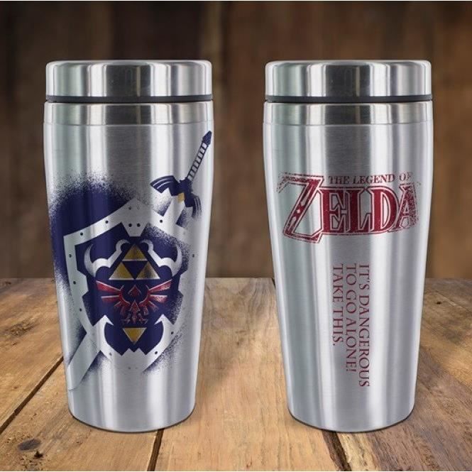 Taza de viaje - PALADONE - Link - Acero inoxidable - 450 ml - Gris