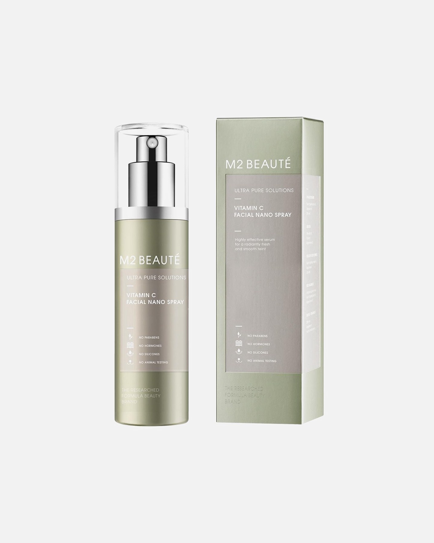 M2 Beauté vitamino C serumas „Ultra Pure Solutions“ vitamino C veido purškiklis su nanodalelėmis, 75 ml