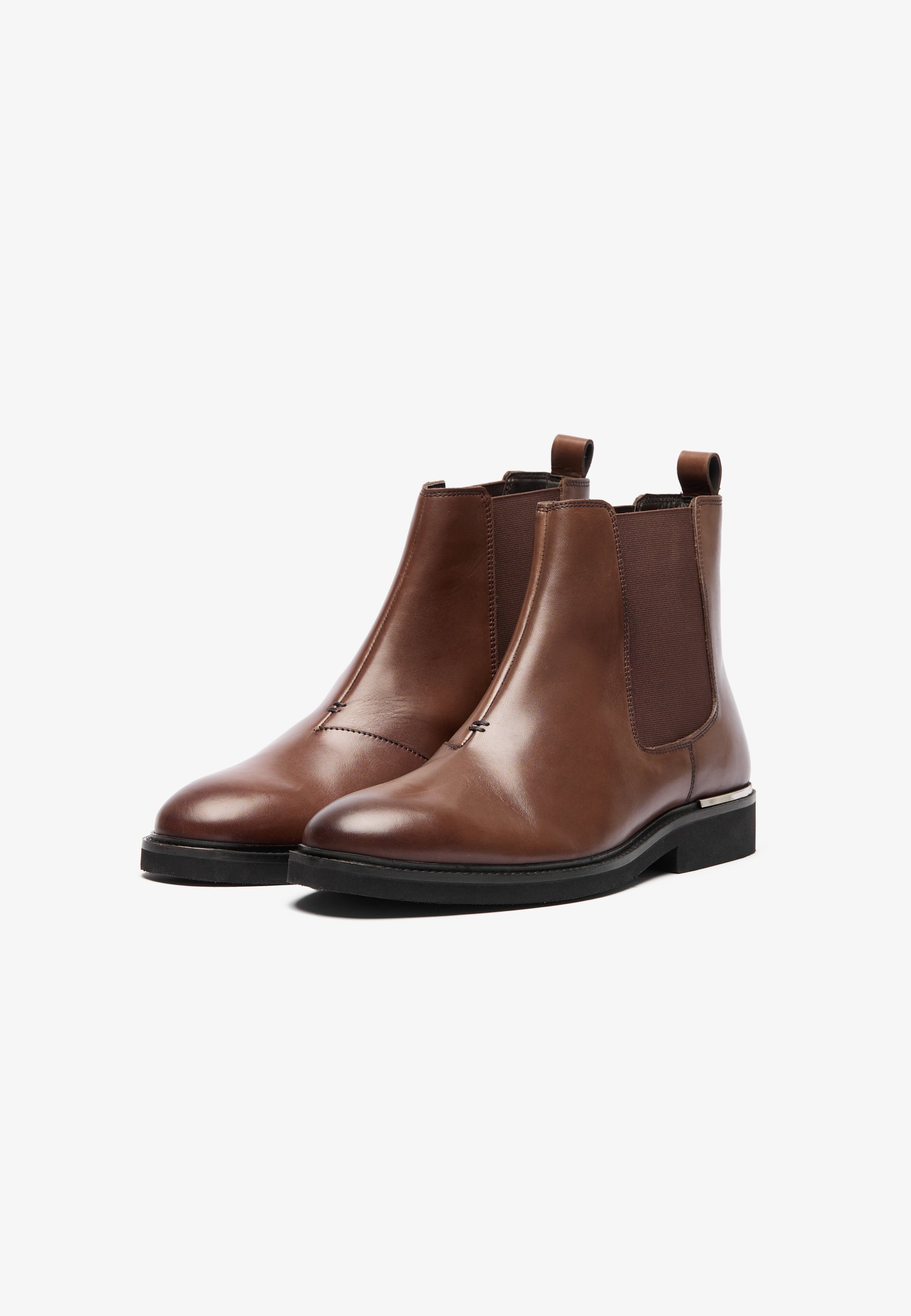 Zign LEATHER - Klassieke enkellaarsjes - donkerbruin