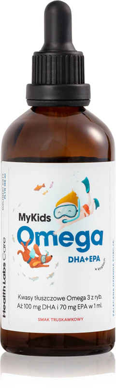Výživové doplnky Health Labs Care MyKids Omega v kvapkách pre správnu funkciu srdca a mozgu