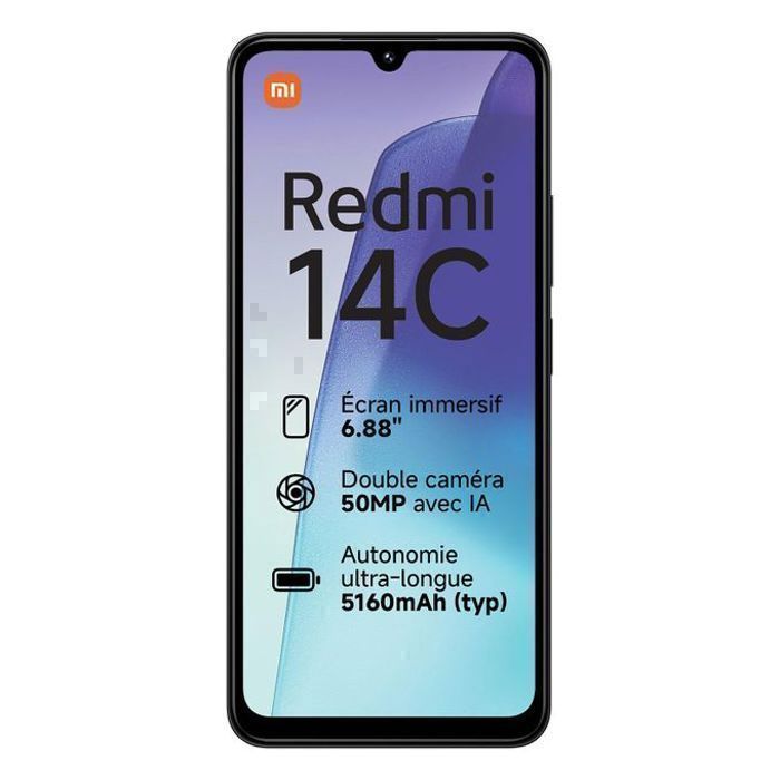 Smartphone - XIAOMI - Redmi 14C - 256 GB - 6,88 pulgadas - Android 14 - Negro