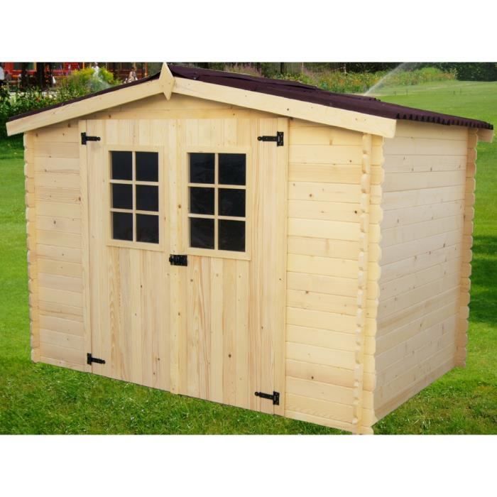 HABRITA - Casetta da giardino in legno - 5 m² - Legno massello con ampia facciata