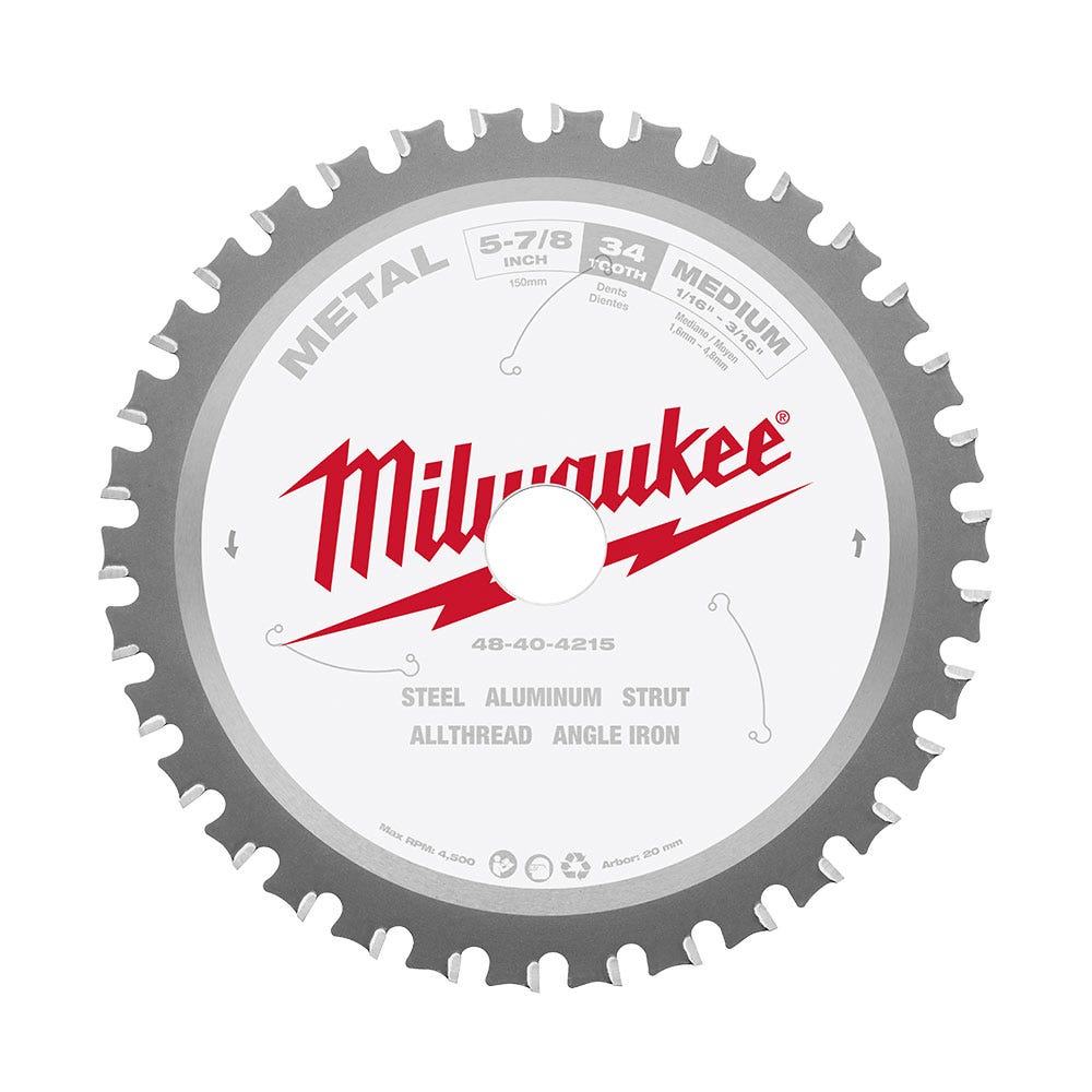 Lâmina de serra circular para metal MILWAUKEE 149mm 34T 48404215