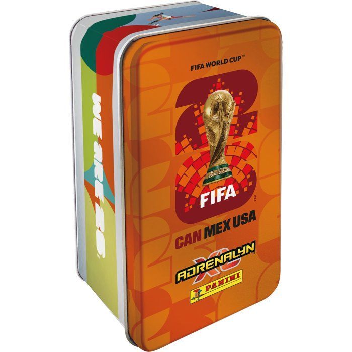 Boîte métal - PANINI - COUPE DU MONDE DE LA FIFA 26TM TCG - 8 pochettes - 64 cartes