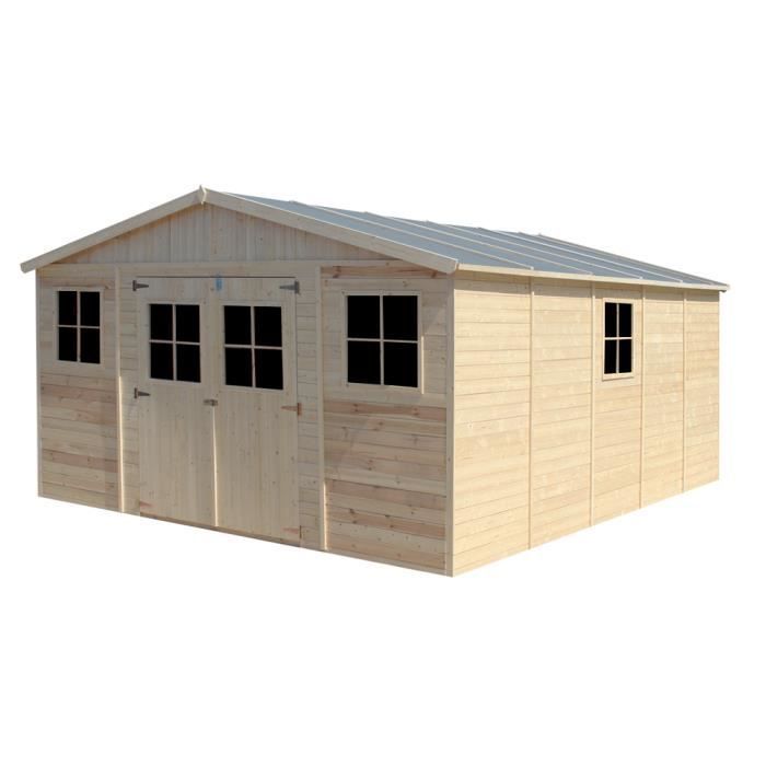 Casetta da giardino in legno - TIMBELA - 516x424 cm - Struttura a pannelli - spessore 17 mm