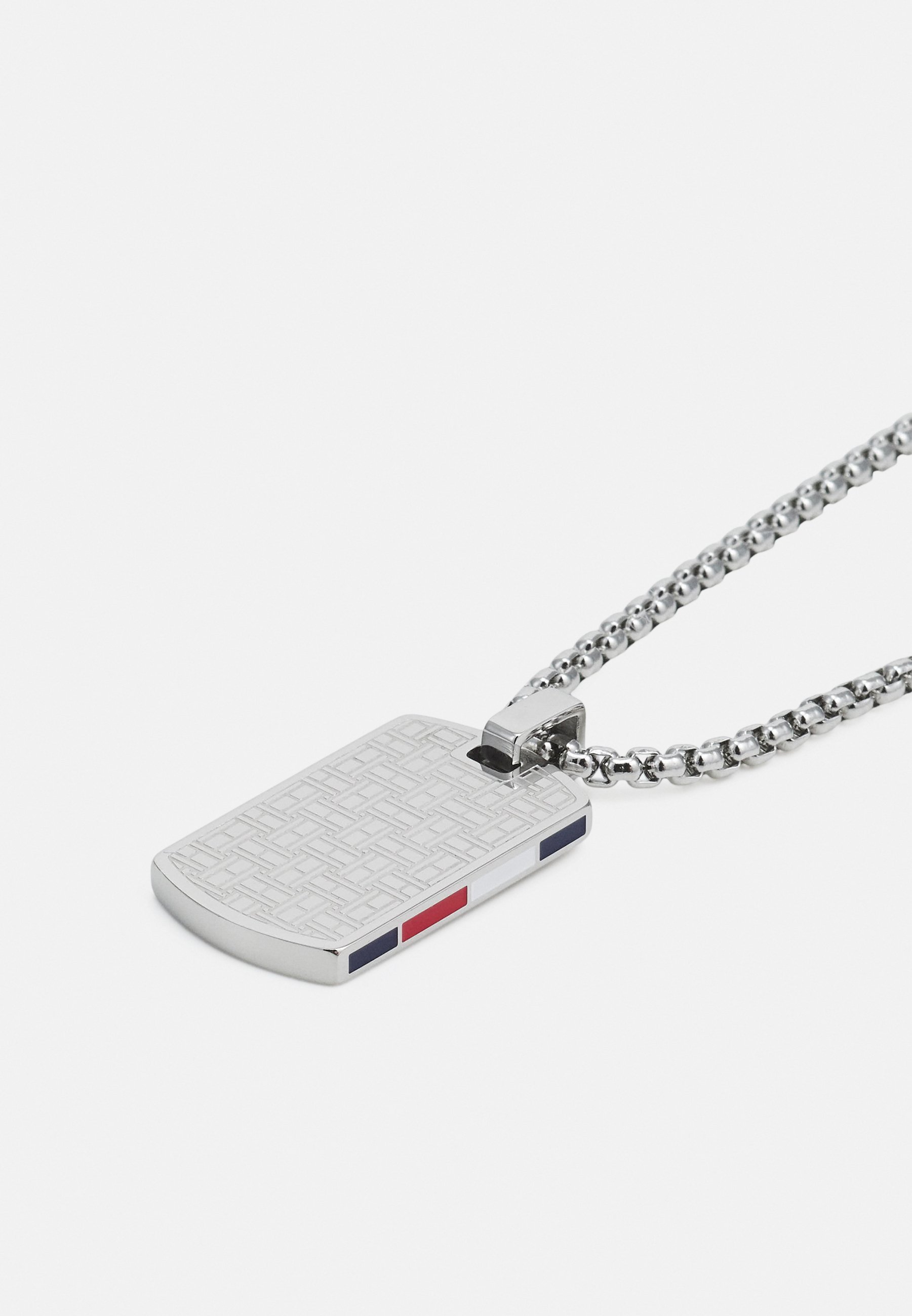 Tommy Hilfiger ALL OVER FLAG TEXTURE KETTING - Ketting - zilverkleurig